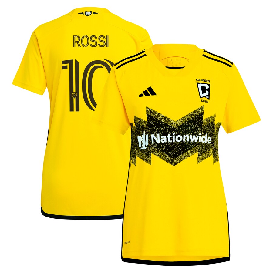 Women's Columbus Crew Diego Rossi adidas Yellow 2024 The Home Kit Replica Player Jersey