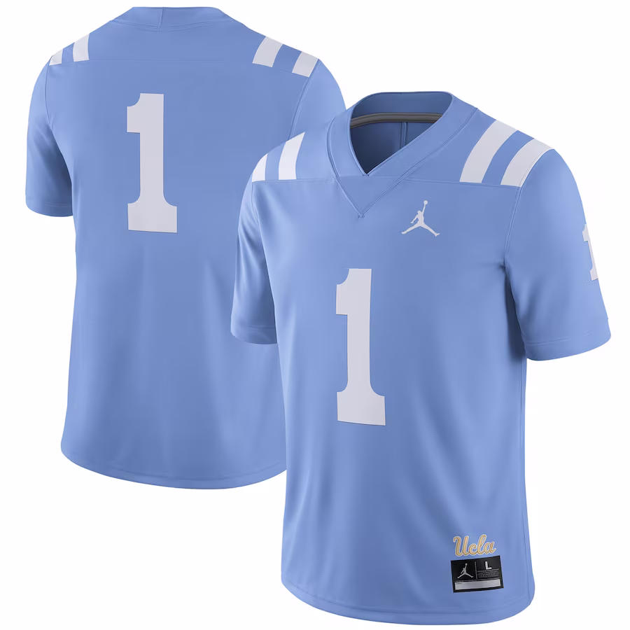 #1 UCLA Bruins Jordan Brand Alternate Game Jersey �?Light Blue