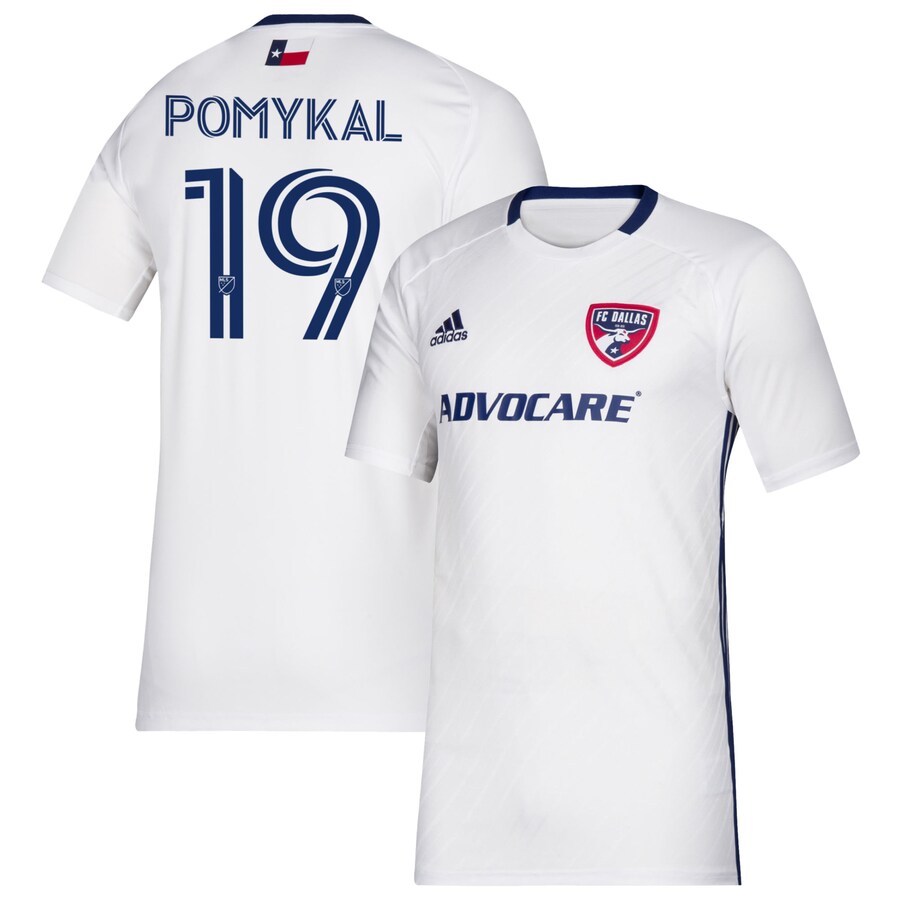 Men's FC Dallas Paxton Pomykal adidas White 2020 Secondary Replica Player Jersey