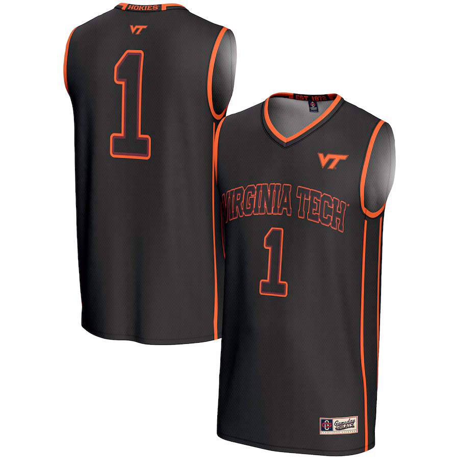Youth GameDay Greats #1 Black Virginia Tech Hokies Lightweight Basketball Jersey