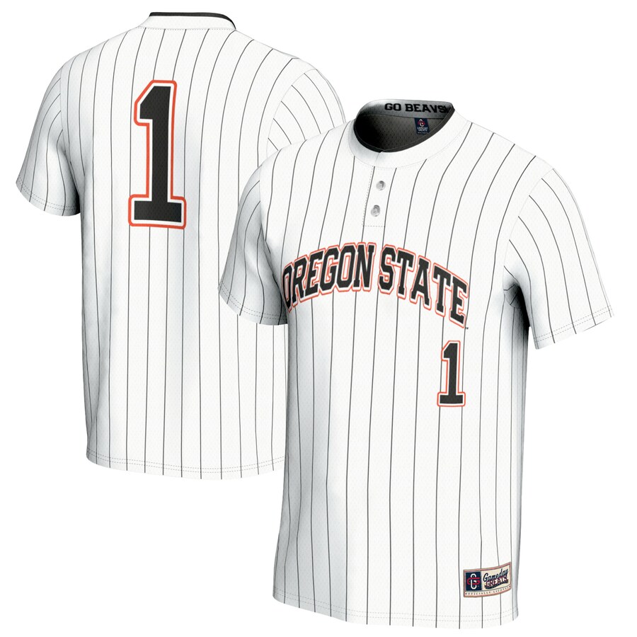 #1 Oregon State Beavers GameDay Greats Unisex Softball Fashion Jersey - White
