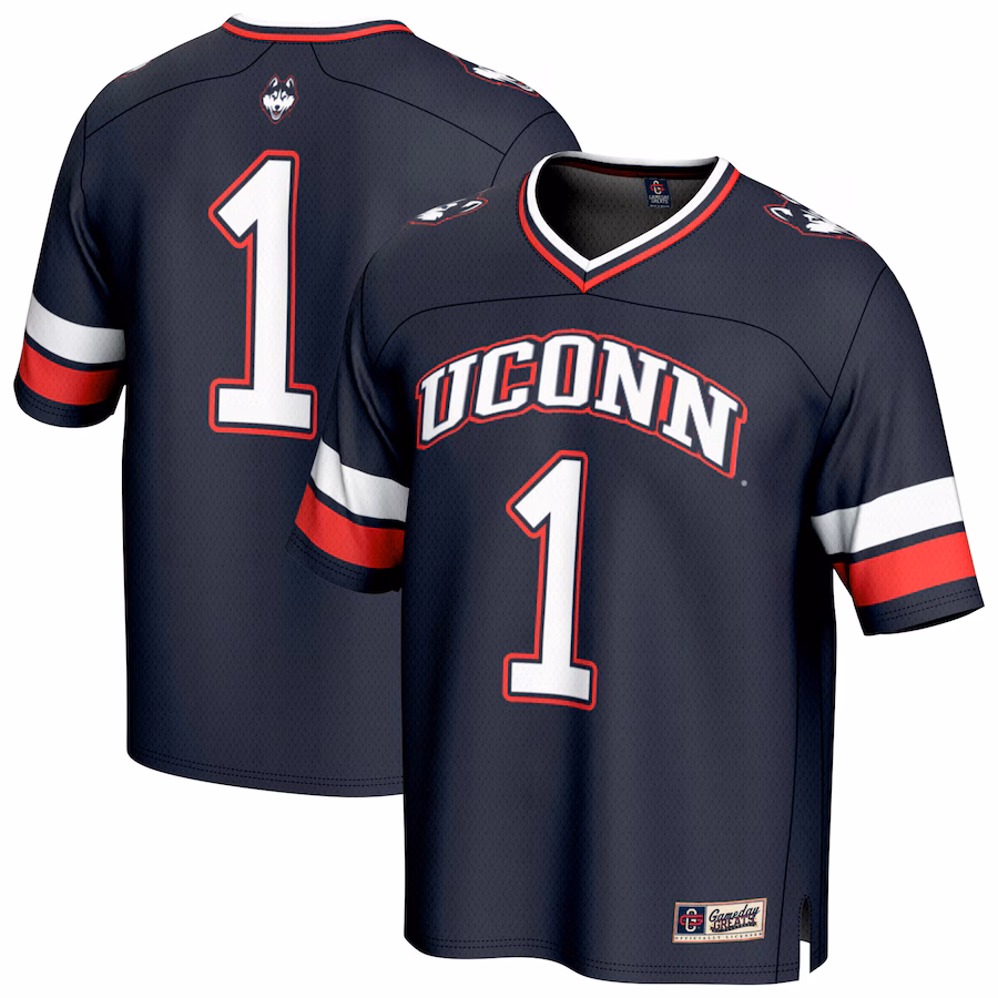 Youth GameDay Greats #1 Navy UConn Huskies Lightweight Collegiate Football Fashion Jersey