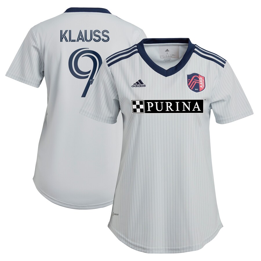Women's St. Louis City SC Jo?o Klauss adidas Gray 2023 The Spirit Kit Replica Jersey