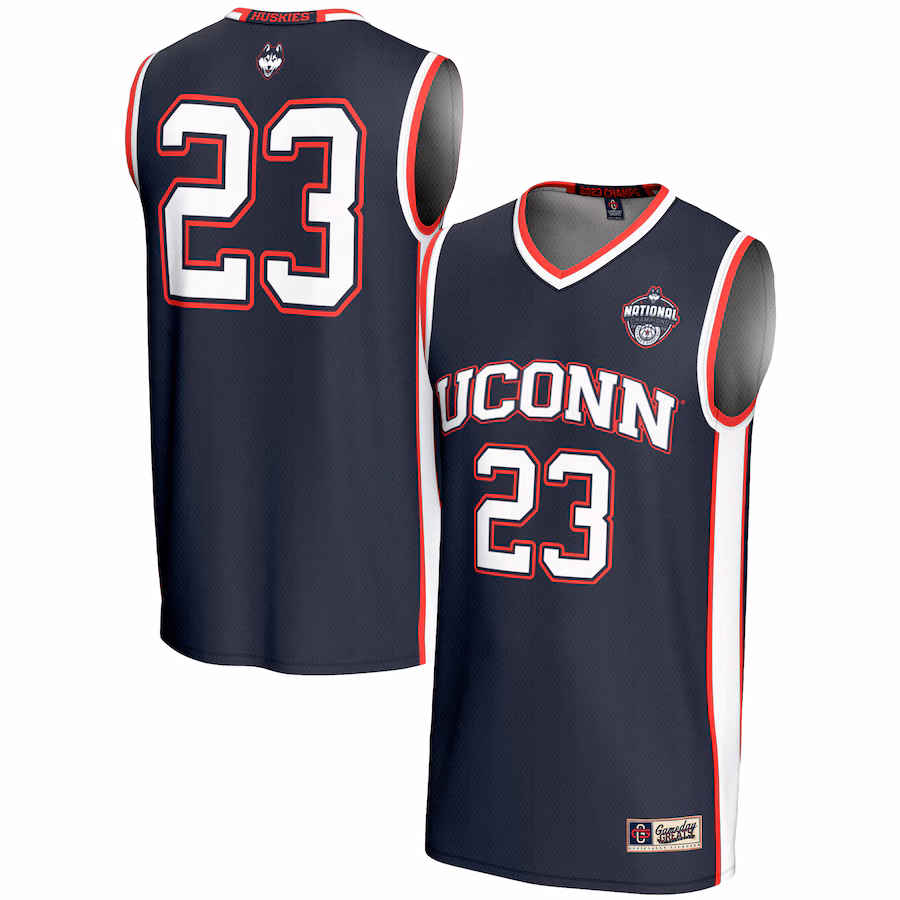 Youth GameDay Greats  Navy UConn Huskies 2023 NCAA Men's Basketball National Champions Lightweight Basketball Jersey