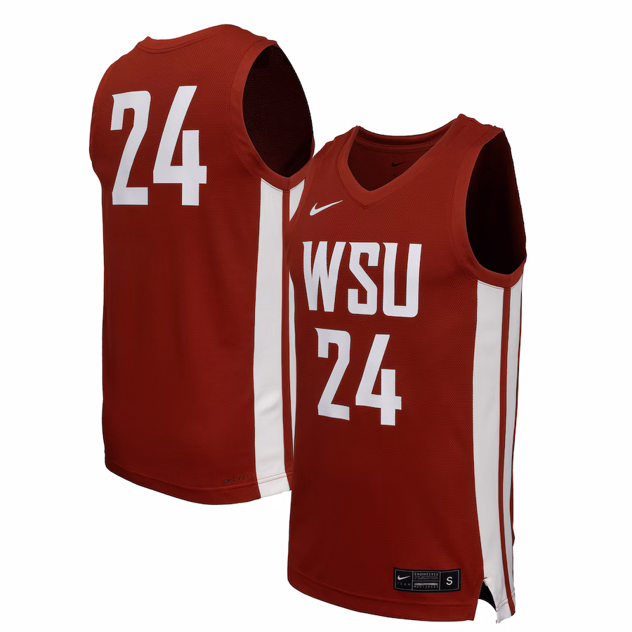 Men's Nike  Crimson Washington State Cougars  Replica Basketball Jersey