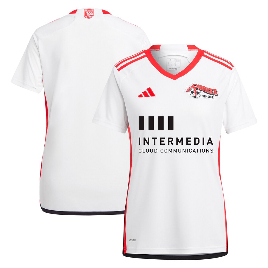 Women's San Jose Earthquakes  adidas White 2024 The 50 Kit Replica Jersey
