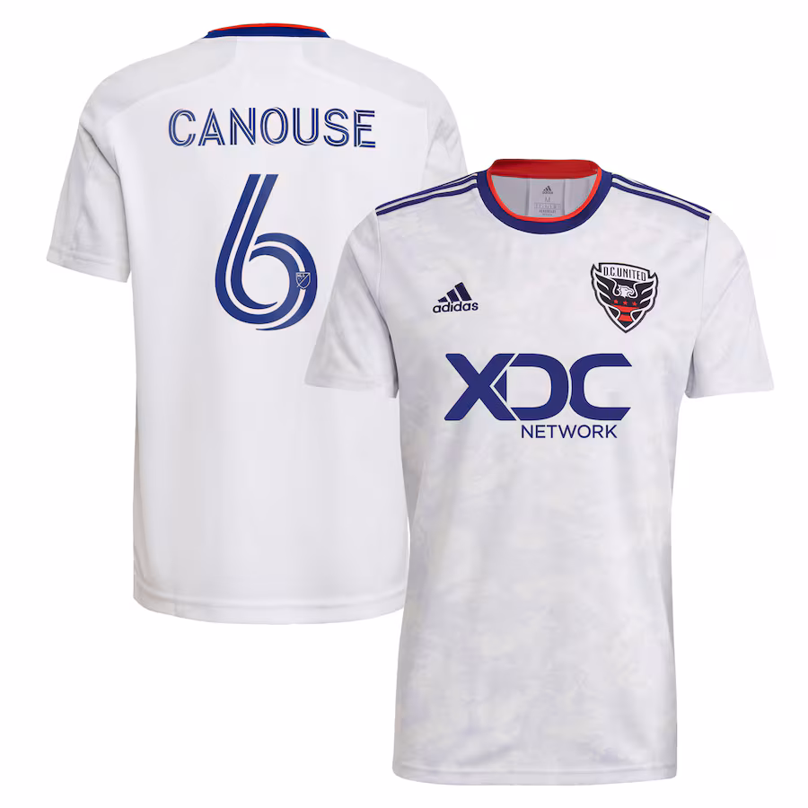 Men's D.C. United Russell Canouse adidas White 2022 The Marble Replica Player Jersey