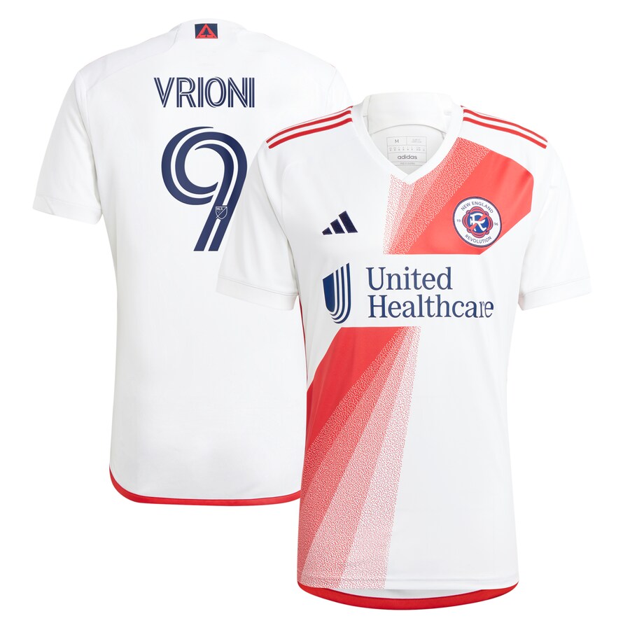 Men's New England Revolution Giacomo Vrioni adidas White 2023 Defiance Replica Jersey