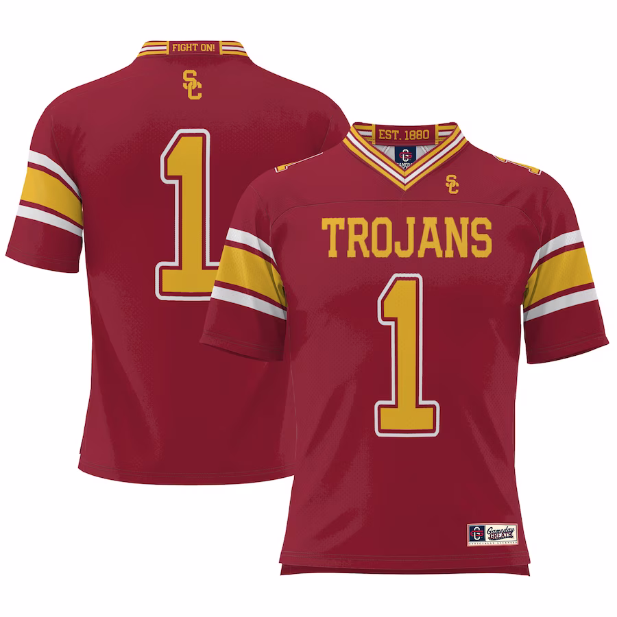 #1 USC Trojans GameDay Greats Football Jersey - Cardinal
