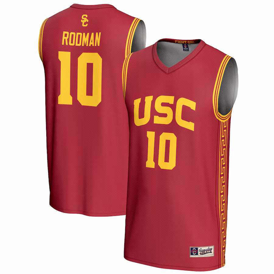 DJ Rodman USC Trojans GameDay Greats  NIL Lightweight Fashion Player Basketball Jersey?�C Cardinal