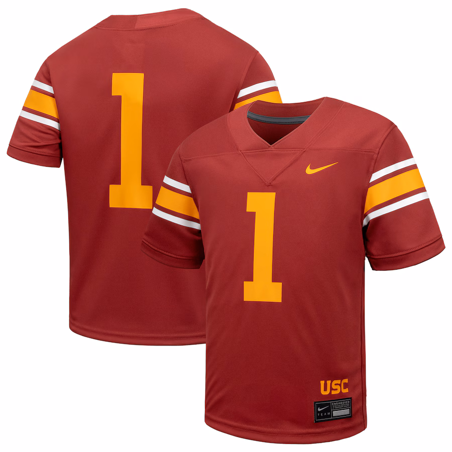 Youth Nike #1 Cardinal USC Trojans Alternate Untouchable Football Jersey
