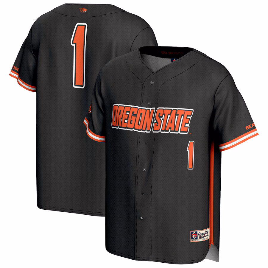 Youth GameDay Greats #1 Black Oregon State Beavers Lightweight Baseball Fashion Jersey