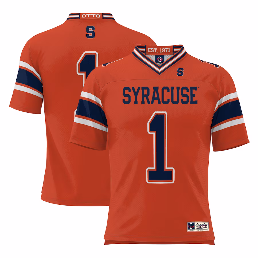 #1 Syracuse Orange GameDay Greats Football Jersey - Orange