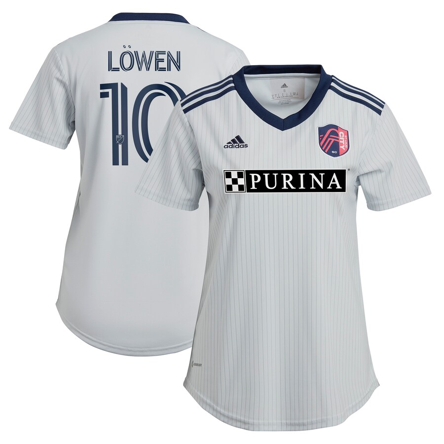 Women's St. Louis City SC Eduard L?wen adidas Gray 2023 The Spirit Kit Replica Jersey