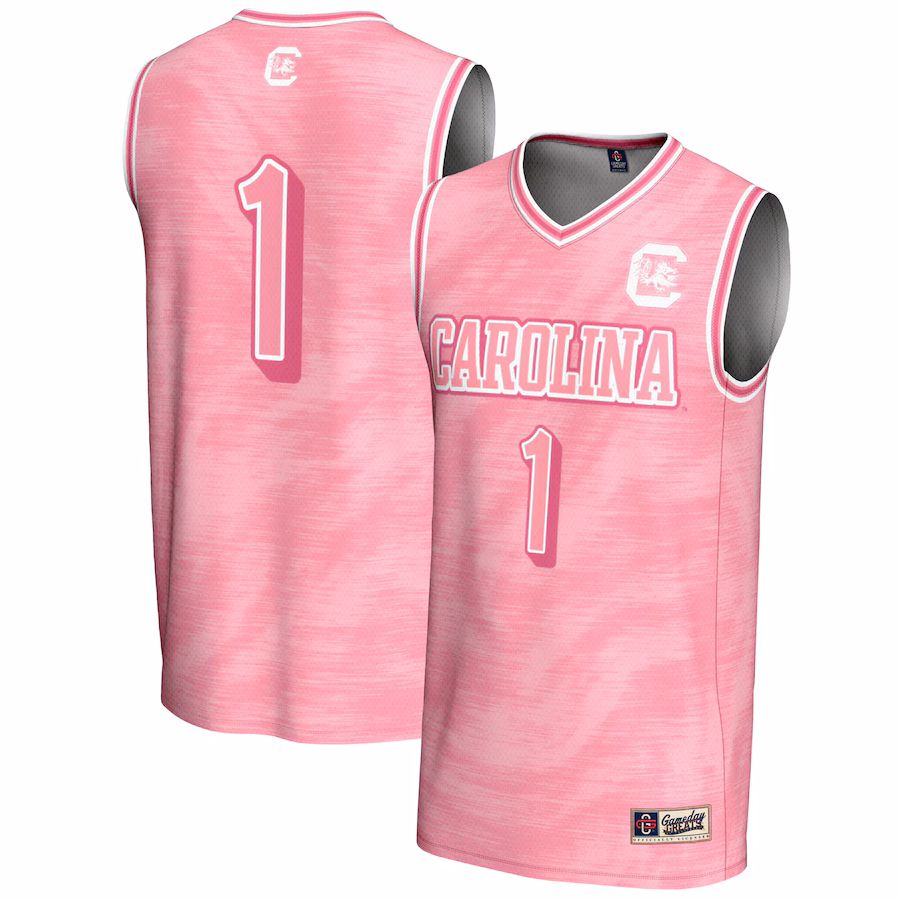 Youth GameDay Greats #1 Pink South Carolina Gamecocks Lightweight Basketball Jersey