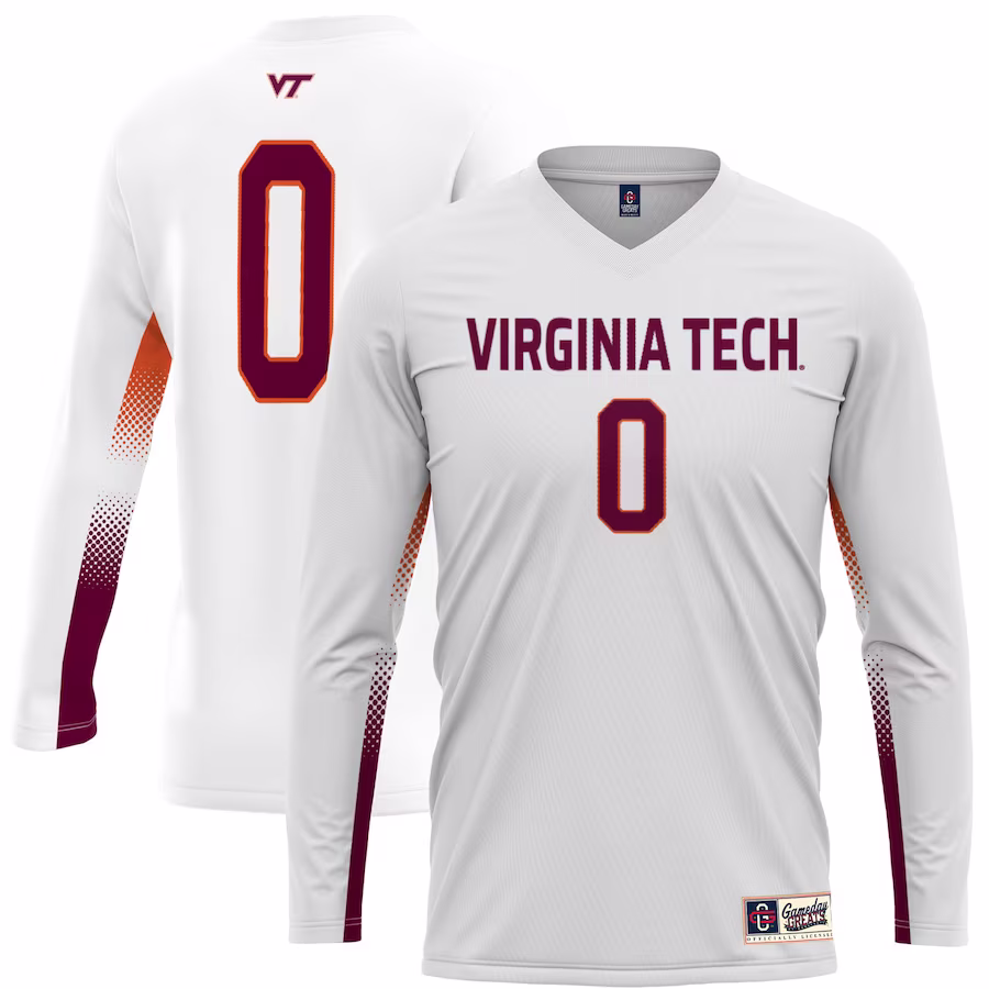 #0 Virginia Tech Hokies GameDay Greats Youth Lightweight Volleyball Jersey - White