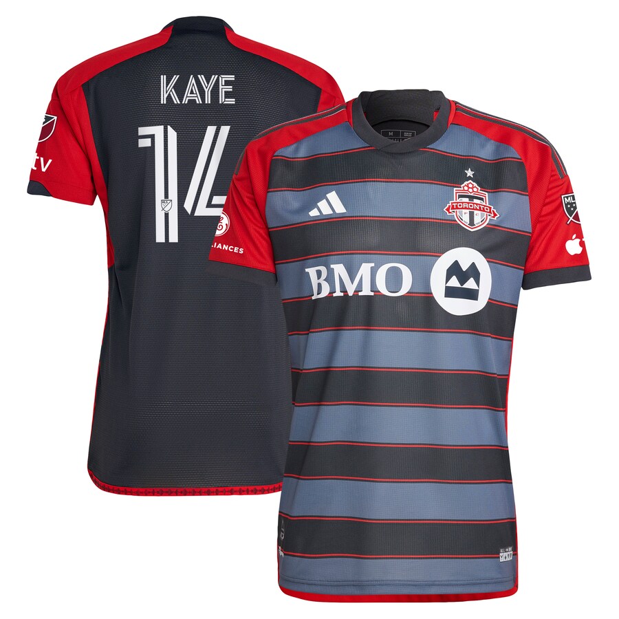 Men's Toronto FC Mark-Anthony Kaye adidas Gray 2023 Club Kit Authentic Player Jersey