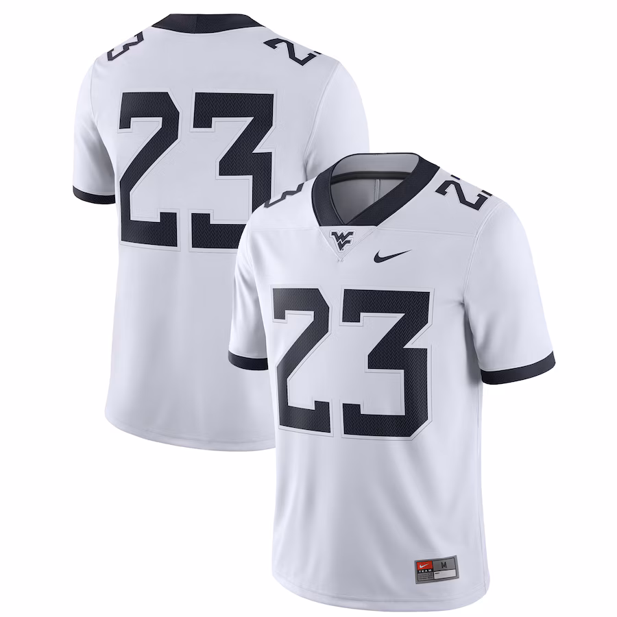#23 West Virginia Mountaineers Nike Game Jersey - White