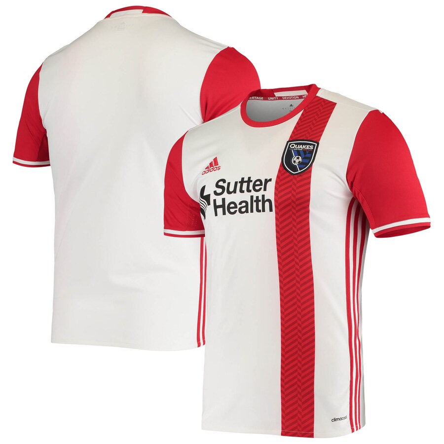 Men's San Jose Earthquakes adidas White Replica Away Jersey