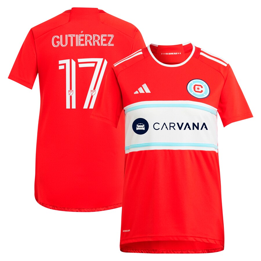 Women's Chicago Fire Brian Gutiérrez adidas Red 2024 Return To Red Replica Player Jersey