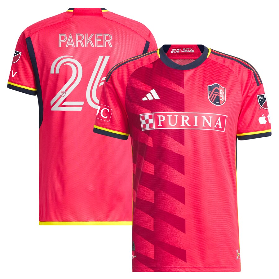 Men's St. Louis City SC Tim Parker adidas Red 2023 The Spirit Kit Authentic Jersey