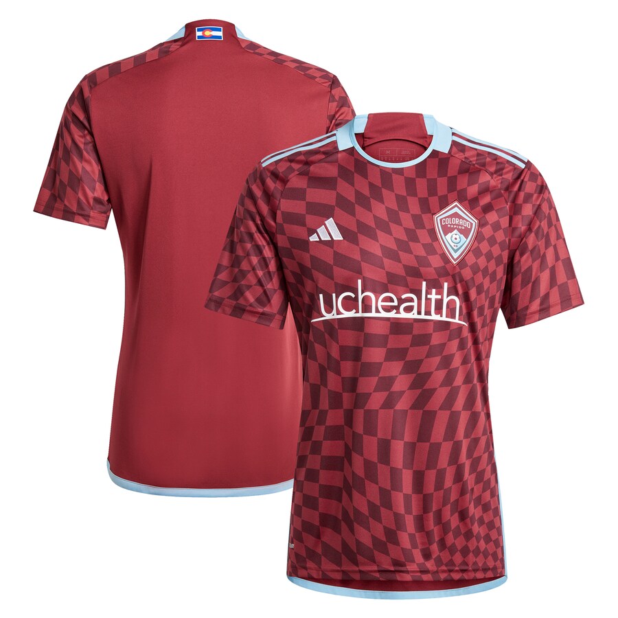 Men's Colorado Rapids  adidas Burgundy 2024 One Flag Kit Replica Jersey