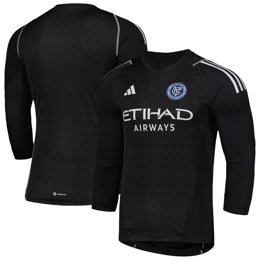 Men's New York City FC adidas Black 2023 Goalkeeper Long Sleeve Replica Jersey
