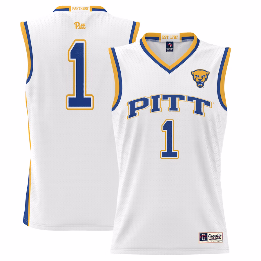 #1  Pitt Panthers GameDay Greats  Lightweight Basketball Jersey - White