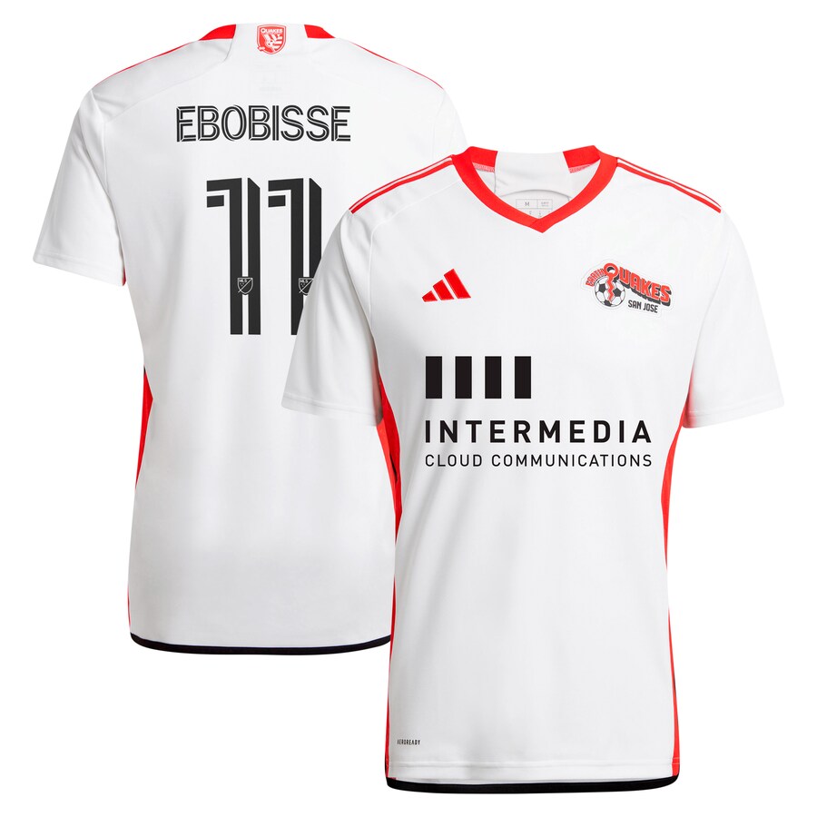 Men's San Jose Earthquakes Jeremy Ebobisse adidas White 2024 The 50 Kit Replica Player Jersey