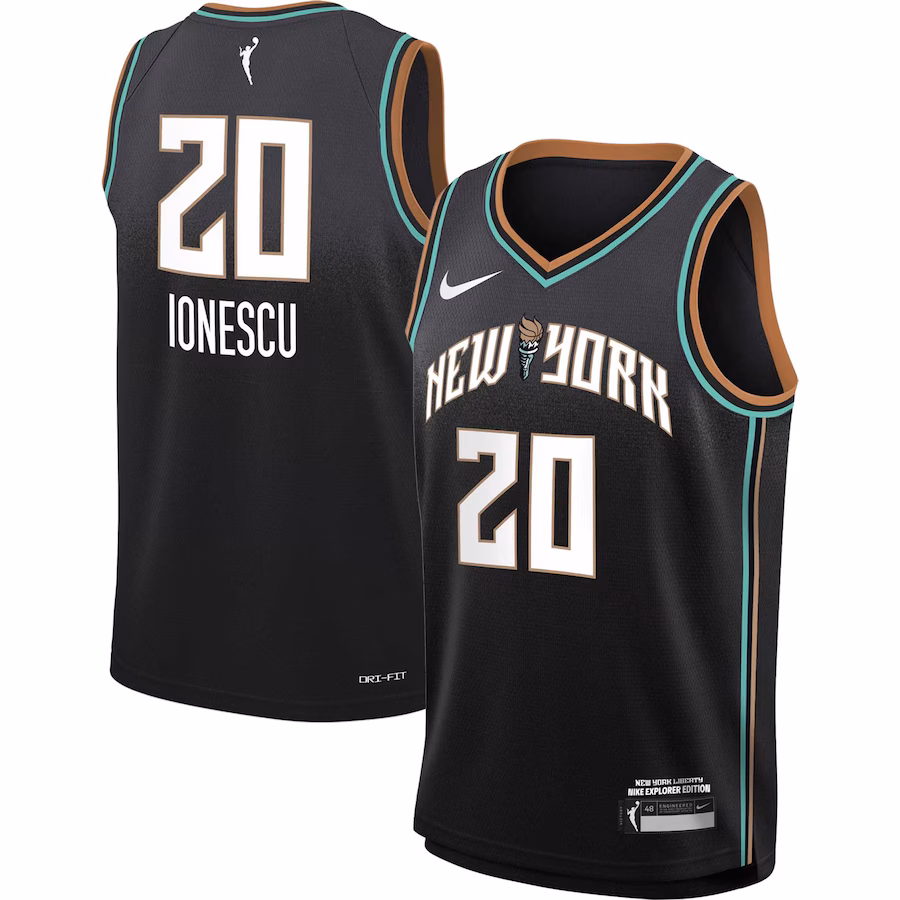 Youth New York Liberty Sabrina Ionescu Nike Black 2021 Explorer Edition Victory Player Jersey