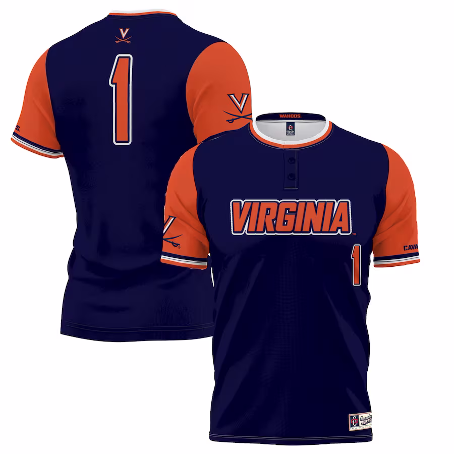 #1 Virginia Cavaliers GameDay Greats Youth Lightweight Softball Jersey - Navy