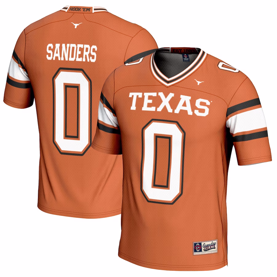 Ja'Tavion Sanders Texas Longhorns GameDay Greats NIL Player Football Jersey - Texas Orange