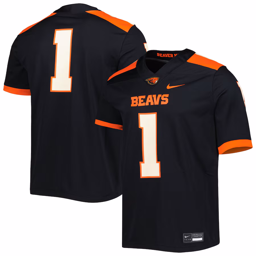 #1 Oregon State Beavers Nike Untouchable Football Jersey - Black