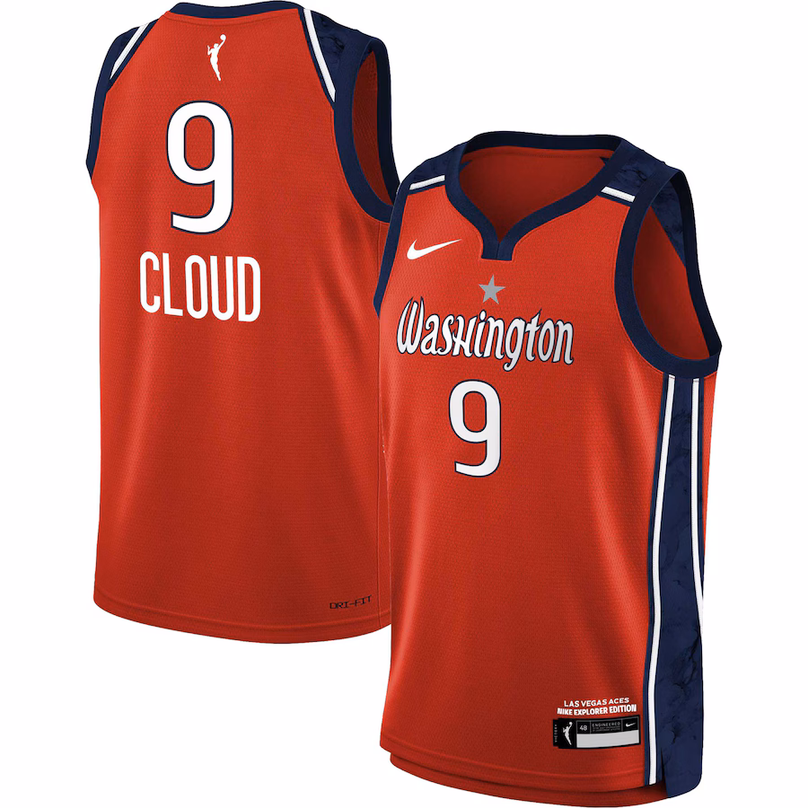 Youth Washington Mystics Natasha Cloud Nike Red 2021 Explorer Edition Victory Player Jersey
