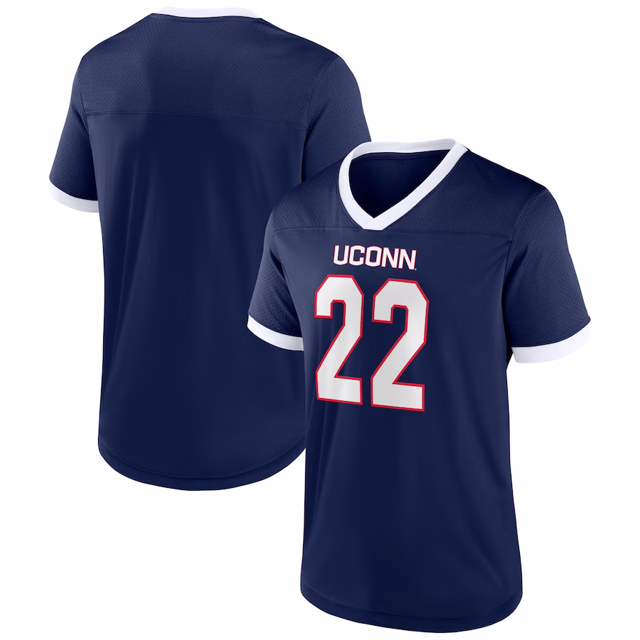 Men's Navy UConn Huskies The Cut Football Jersey
