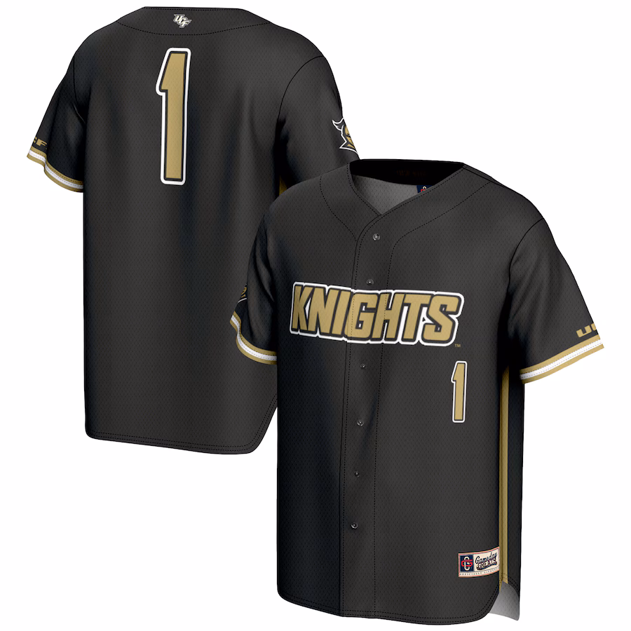 Youth GameDay Greats #1 Black UCF Knights Lightweight Baseball Jersey