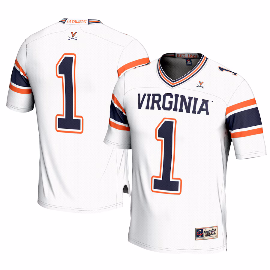 Youth GameDay Greats #1 White Virginia Cavaliers Football Jersey