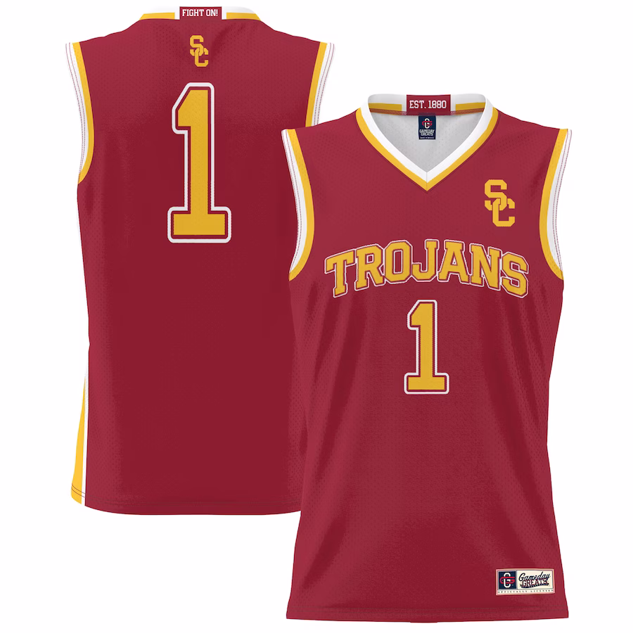 #1 USC Trojans GameDay Greats Unisex Lightweight Basketball Jersey - Cardinal