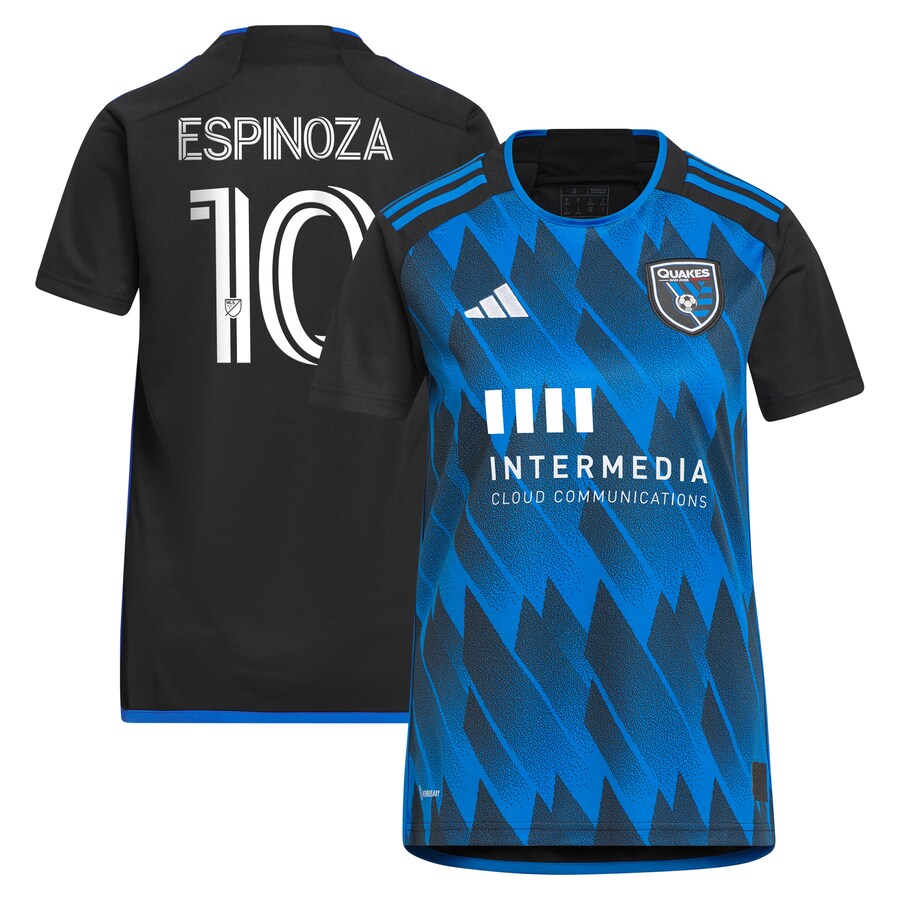 Women's San Jose Earthquakes Cristian Espinoza adidas Blue 2023 Active Fault Jersey Replica Jersey
