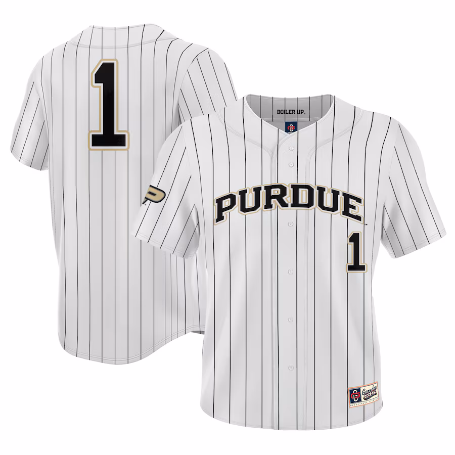 #1 Purdue Boilermakers GameDay Greats Lightweight Baseball Jersey - White
