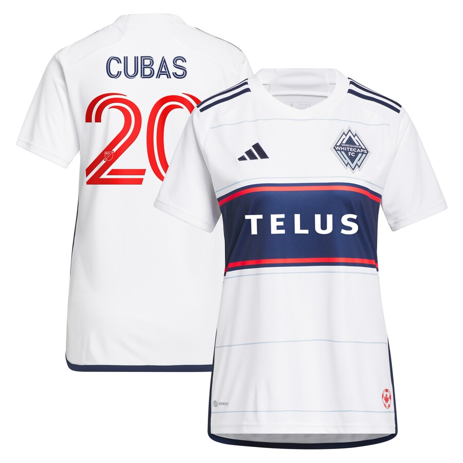 Women's Vancouver Whitecaps FC Andrés Cubas adidas White 2023 Bloodlines Replica Player Jersey