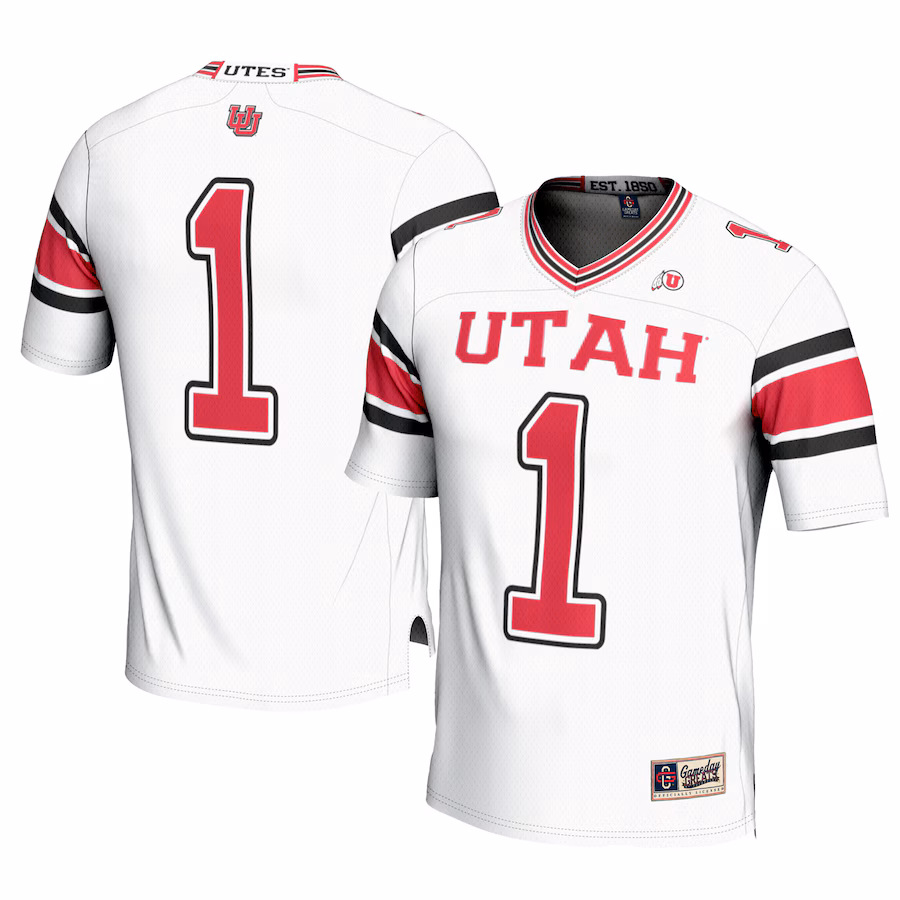 Men's GameDay Greats #1 White Utah Utes Football Jersey