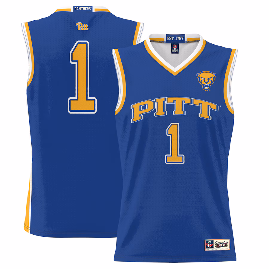 Youth GameDay Greats #1 Royal Pitt Panthers Lightweight Basketball Jersey