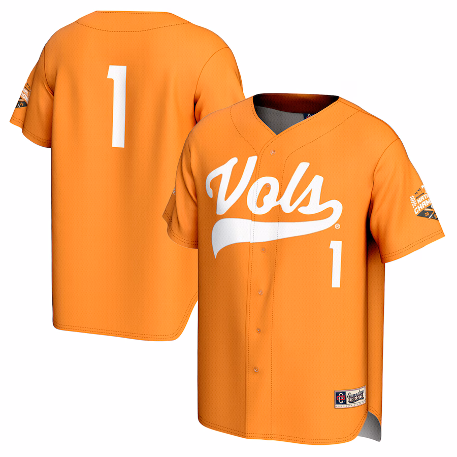 Tennessee Volunteers GameDay Greats Unisex 2024 NCAA Men’s Baseball College World Series Champions Commemorative Fashion Jersey - Tennessee Orange