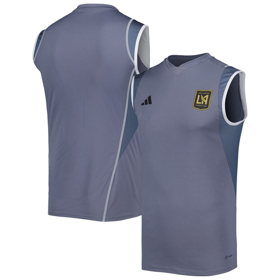 Men's LAFC adidas Gray 2023 On-Field Sleeveless Training Jersey