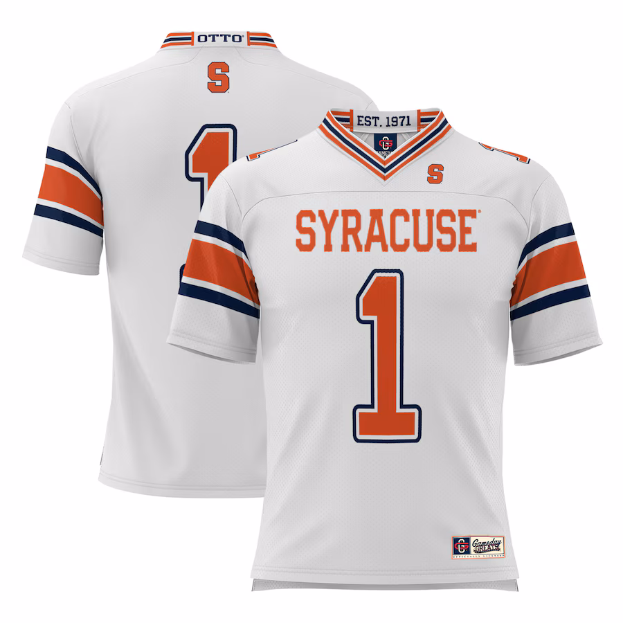 #1 Syracuse Orange GameDay Greats Football Jersey - White