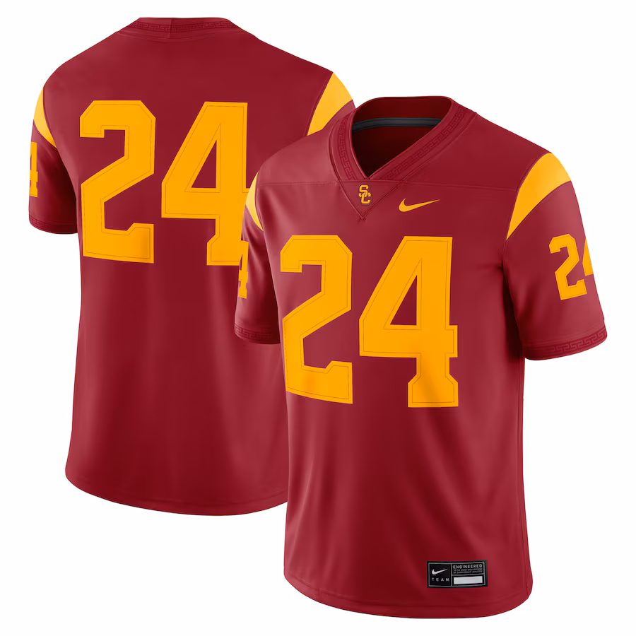 Men's Nike #24 Cardinal USC Trojans Game Jersey