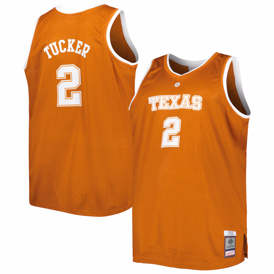 Men's Mitchell & Ness PJ Tucker Texas Orange Texas Longhorns 2005/06 Big & Tall Swingman Jersey