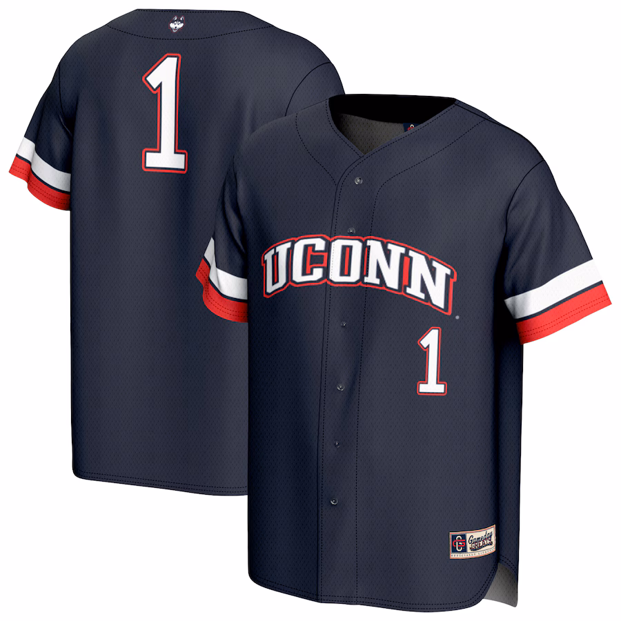 Unisex GameDay Greats #1 Navy UConn Huskies Lightweight Collegiate Baseball Fashion Jersey