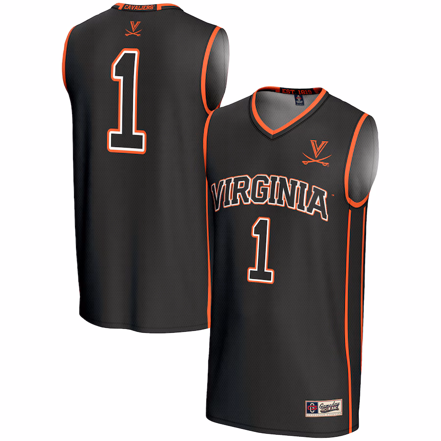 Youth GameDay Greats Black #1 Virginia Cavaliers Lightweight Basketball Jersey